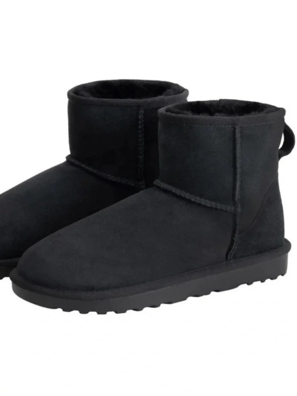 New Kirkland Signature Shearling Boots Booties Women’s Size 8 Black Suede